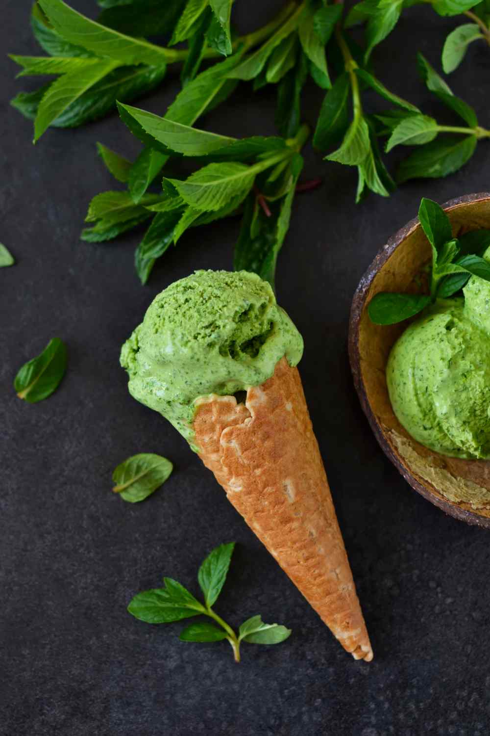 Pfefferminz Eiscreme