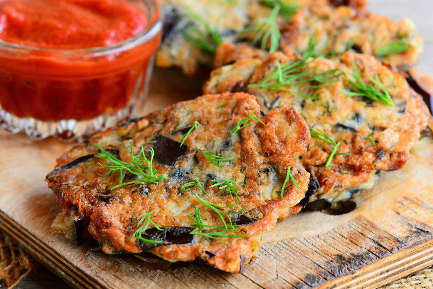 Vegetarisches Rezept für Schnitzel aus Auberginen